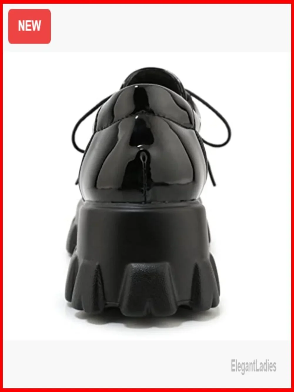 Chunky Platform Oxford Loafers with Buckle Gothic Style Shoes